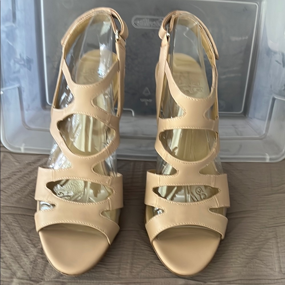 Naturalizer Tan Strappy Sandals with High Heel